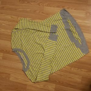 Gap Yellow Gray striped sweater